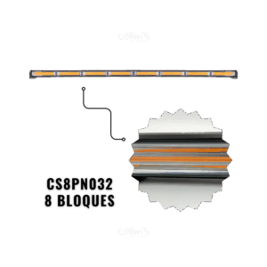BARRA DE LED 8 BLOQUES CS RACING CS8PN032
