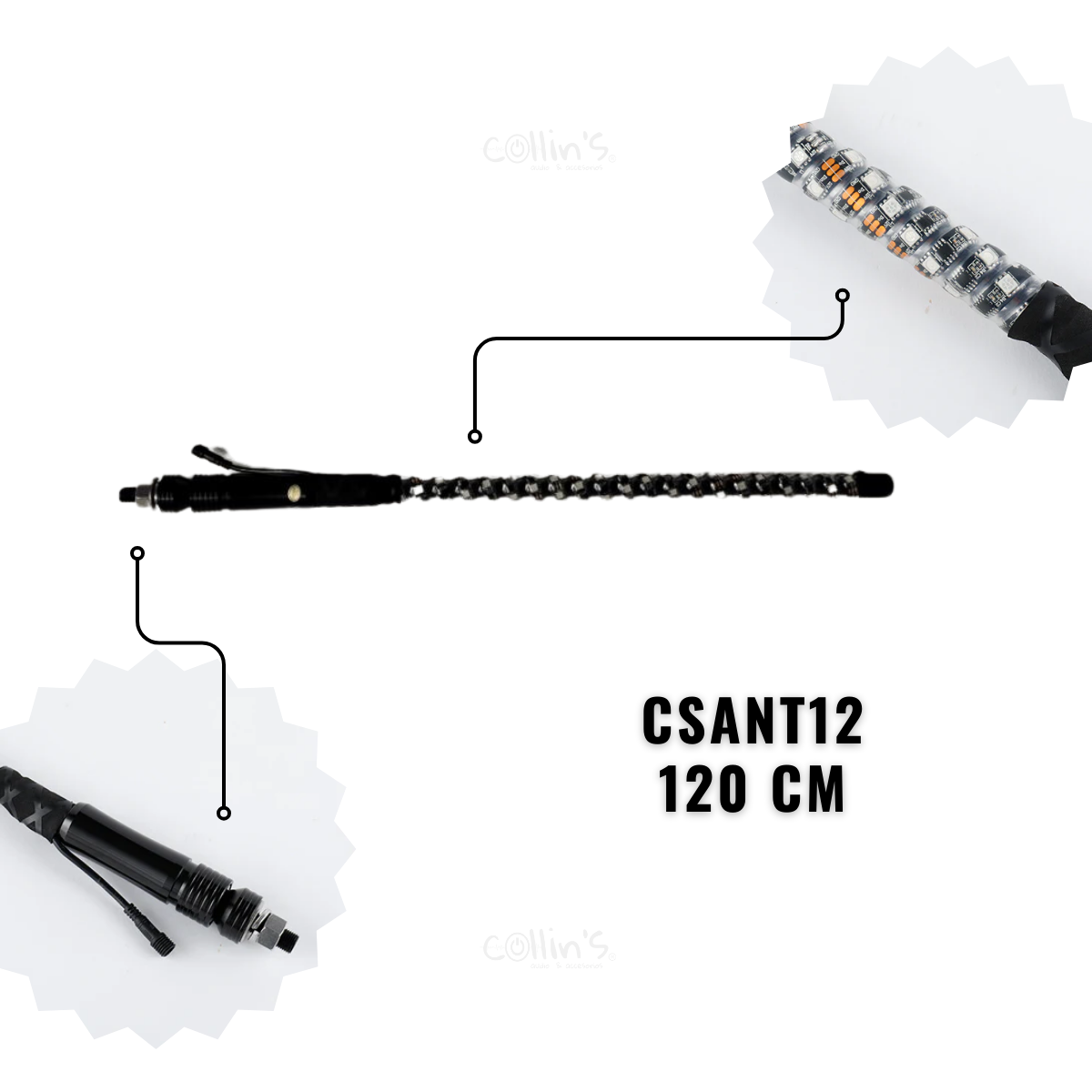 ANTENA LUZ LED CS RACING 120 CM CSANT12