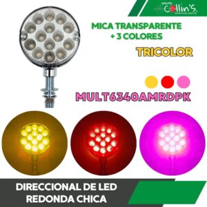 DIRECCIONAL DE LED TRICOLOR REDONDA CHICA
