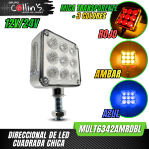 DIRECCIONAL DE LED TRICOLOR CUADRADA CHICA