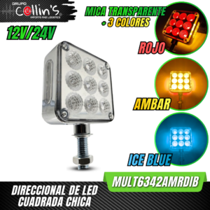 DIRECCIONAL DE LED TRICOLOR CUADRADA CHICA