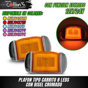 PLAFON TIPO CARRITO BISEL CROMADO