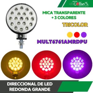 DIRECCIONAL DE LED TRICOLOR REDONDA GRANDE