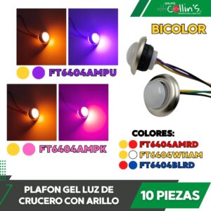 PLAFON DE GEL LUZ DE CRUCERO CON ARILLO