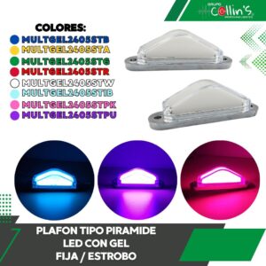 PLAFON TIPO PIRAMIDE LED GEL
