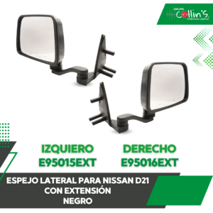 ESPEJO LATERAL PARA NISSAN D21 CON EXTENSIÓN E95015EXT