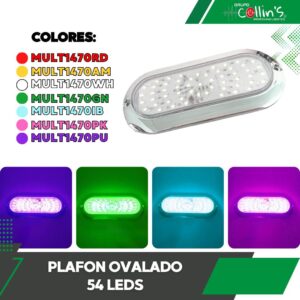 PLAFON OVALADO 54 LEDS