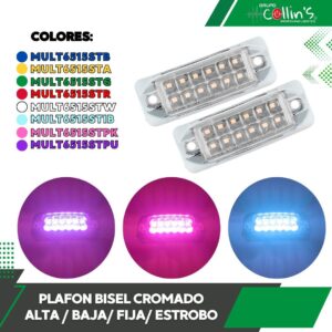 PLAFON BISEL CROMADO