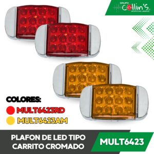 PLAFON DE LED TIPO CARRITO CROMADO MULT6423