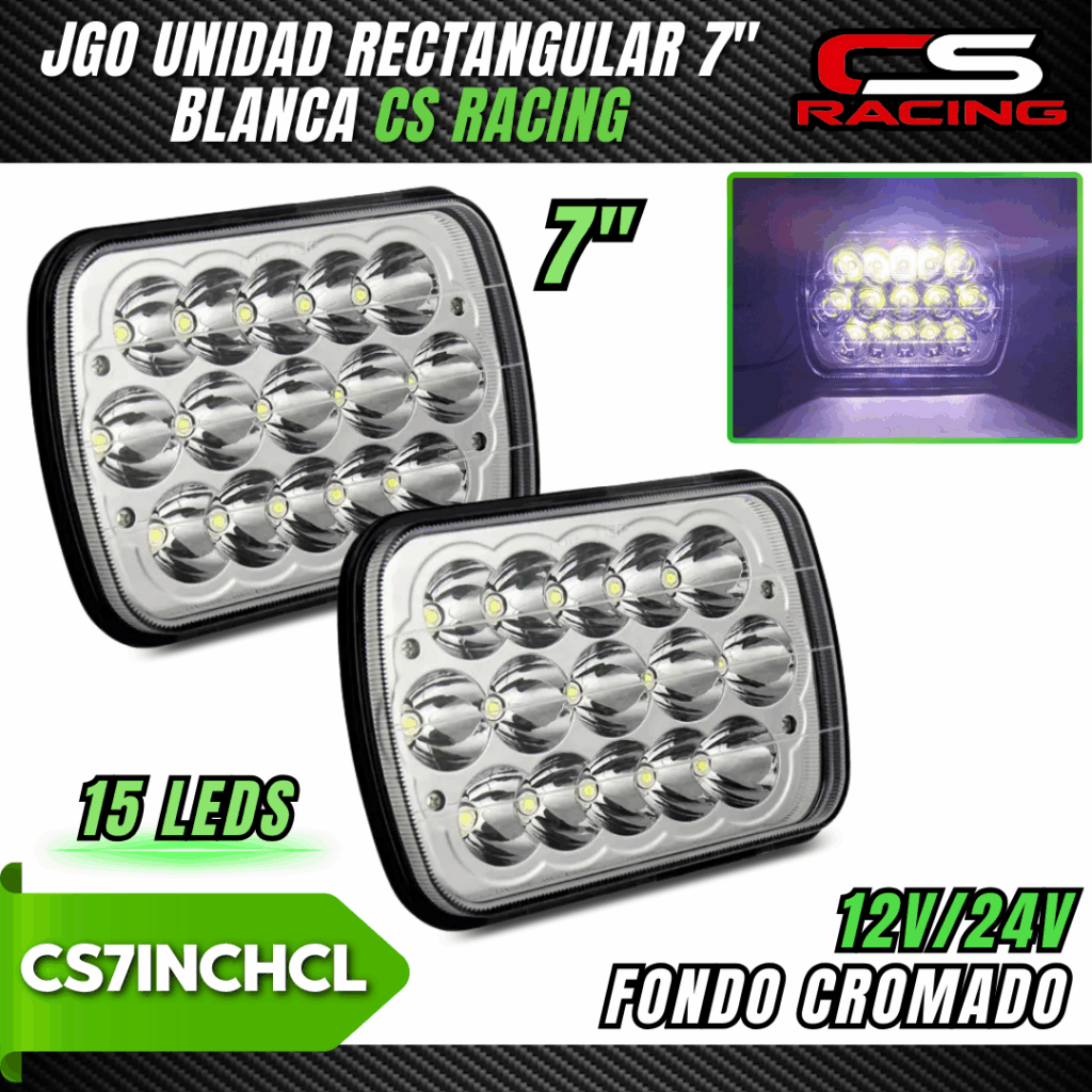 JUEGO UNIDAD RECTANGULAR 7″ CS RACING – GRUPO COLLIN´S