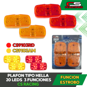 PLAFON LED TIPO HELLA 20 LEDS CS RACING CS9103