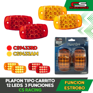 PLAFON LED TIPO CARRITO 12 LEDS CS RACING CS9433