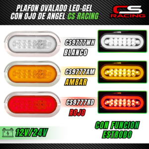 PLAFON LED OVALADO CON OJO DE ANGEL GEL CS RACING CS9777