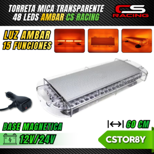 TORRETA MICA TRANSPARENTE 48 LEDS CS RACING