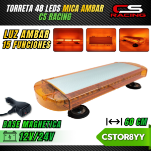 TORRETA MICA AMBAR 48 LEDS CS RACING