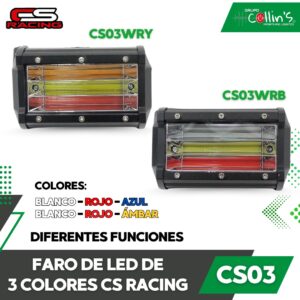 FARO DE LED DE 3 COLORES CS RACING