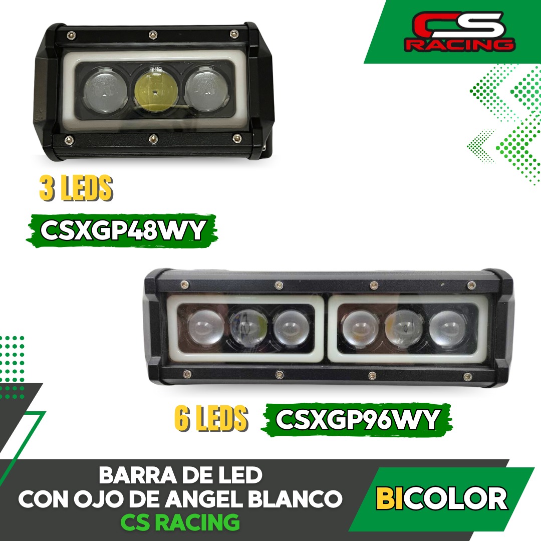 BARRA LED CON OJO DE ANGEL BLANCO CS RACING