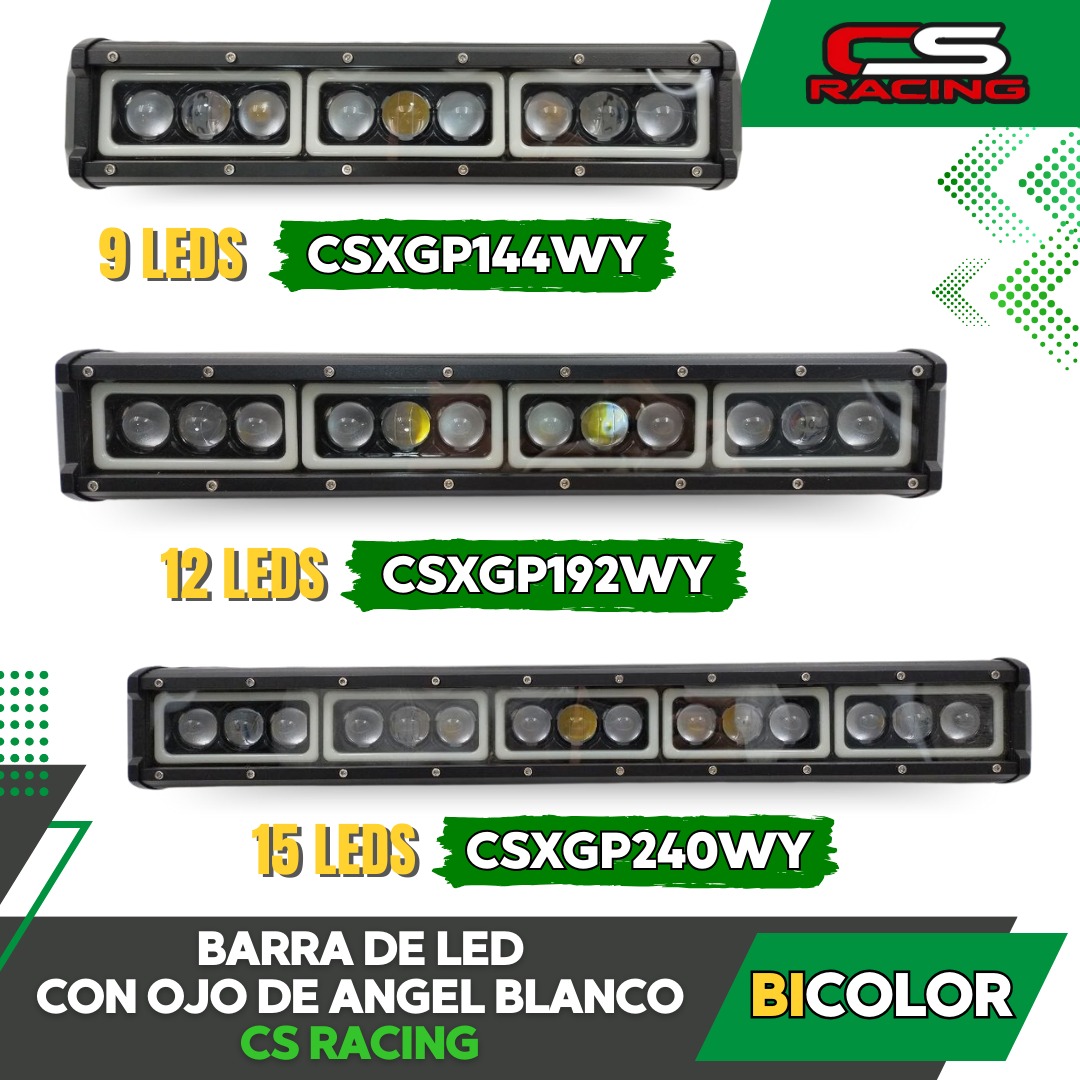 BARRA LED CON OJO DE ANGEL BLANCO CS RACING