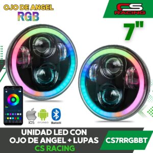 UNIDAD LED CON OJO DE ANGEL + LUPAS CS RACING