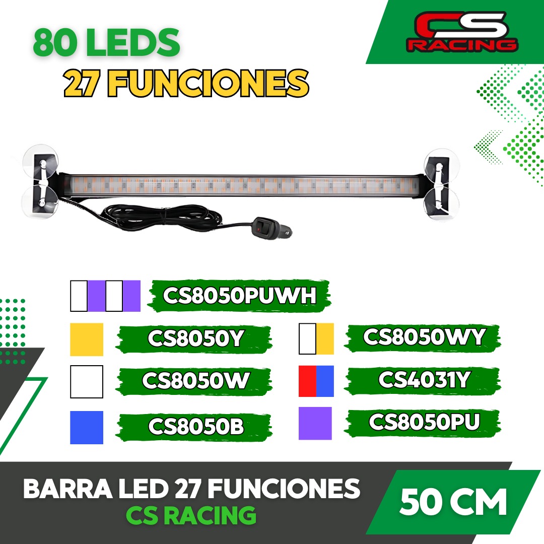 BARRA LED 27 FUNCIONES CS RACING