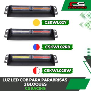 LUZ LED COB PARA PARABRISAS 2 BLOQUES CS RACING