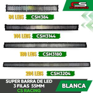 SUPER BARRA DE LED 3 FILAS 55MM CS RACING