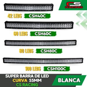 SUPER BARRA DE LED CURVA 55MM CS RACING
