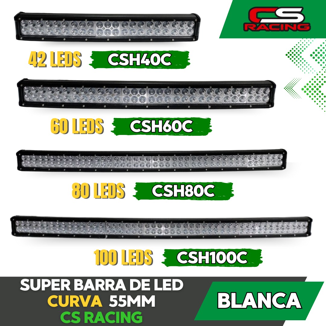 SUPER BARRA DE LED CURVA 55MM CS RACING