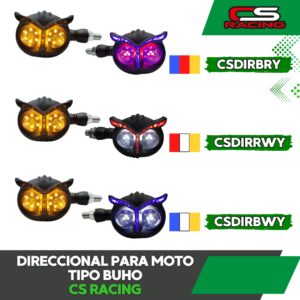DIRECCIONAL PARA MOTO TIPO BUHO CS RACING