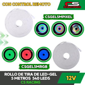 ROLLO DE TIRA DE LED-GEL RGB 540 LEDS CS RACING CSGEL5MRGB