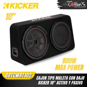 CAJON TIPO MALETA 10" CON BAJO ACTIVO Y PASIVO 48TCWRT102
