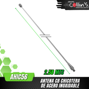ANTENA CB CHICOTERA ACERO INOXIDABLE AHIC56