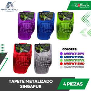 TAPETE METALIZADO SINGAPUR DE 4 PZAS AWBW3121