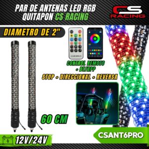 ANTENAS LED RGB GRUESAS CS RACING CSANT3PRO