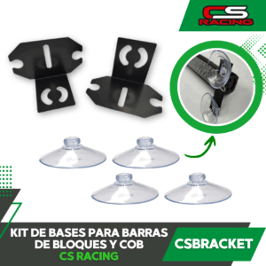 KIT DE BASES PARA BARRAS DE BLOQUES Y COB CS RACING CSBRACKET