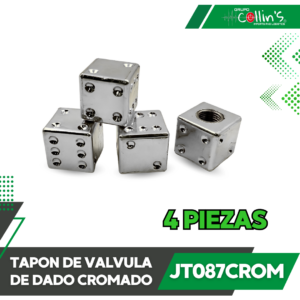 TAPON DE VALVULA DE DADO CROMADO JT087CROM