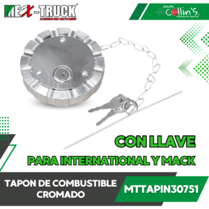 TAPON DE COMBUSTIBLE CROMADO CON LLAVE MTTAPIN30751