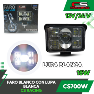FARO BLANCO CON LUPA BLANCA CS RACING CS700W