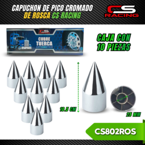 CAPUCHON DE PICO CROMADO DE ROSCA CS802ROS
