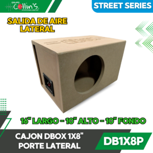 CAJON DBOX 1X8" PORTE LATERAL DB1X8P