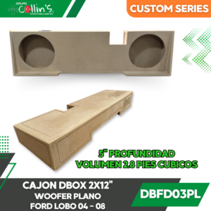 CAJON DBOX 2X12" WOOFER PLANO FORD LOBO 04-08 DBFD03PL