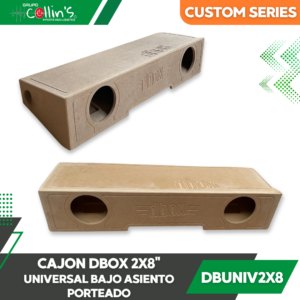 CAJON DBOX 2X8" UNIVERSAL BAJO ASIENTO PORTEADO DBUNIV2X8