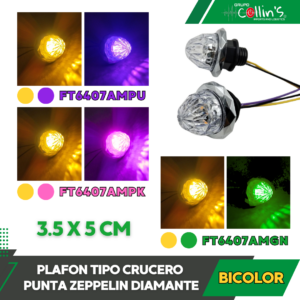 PLAFON BICOLOR TIPO CRUCERO PUNTA ZEPPELIN DIAMANTE FT6407