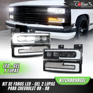KIT DE FAROS 2 LUPAS CHEVROLET 88/98 KITCH8898GEL
