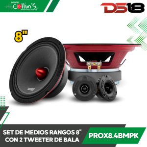 SET DE MEDIOS RANGOS 8" CON 2 TWEETERS DE BALA PROX8.4BMPK