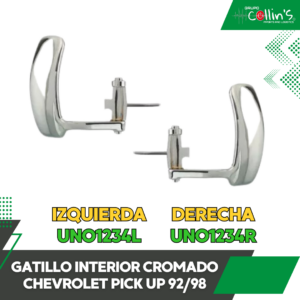 GATILLO INTERIOR CROMADO CHEVROLET PICK UP 92/98 UNO1234