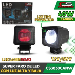 SUPER FARO DE LED CON LUZ LASER CS3030CANW