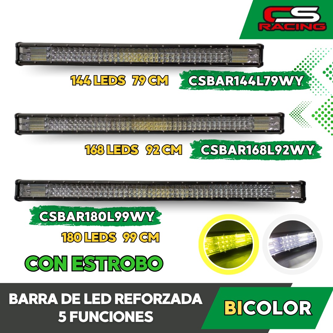BARRA DE LED REFORZADA 5 FUNCIONES BICOLOR CSBAR - Imagen 2