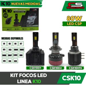 KIT DE FOCOS LED K10 NUEVAS MEDIDAS