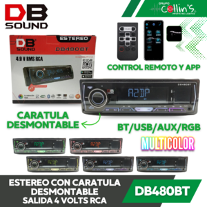 ESTEREO CON CARATULA DESMONTABLE DB SOUND DB480BT